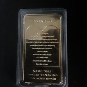 24KGP Jesus Christ Crucifix with Ten Commandments